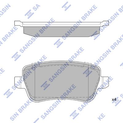 SP4184 Hi-Q Комплект тормозных колодок, дисковый тормоз