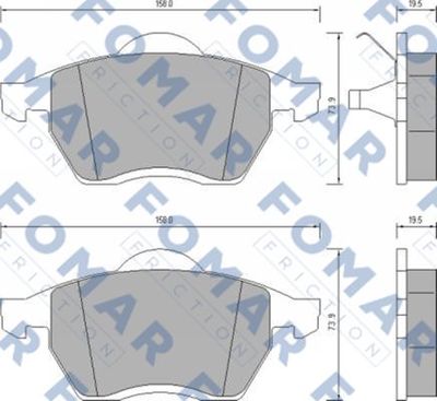 FO647981 FOMAR Friction Комплект тормозных колодок, дисковый тормоз