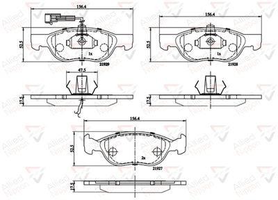 ADB1477 COMLINE Комплект тормозных колодок, дисковый тормоз