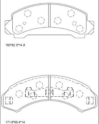 KD6305 ASIMCO Комплект тормозных колодок, дисковый тормоз