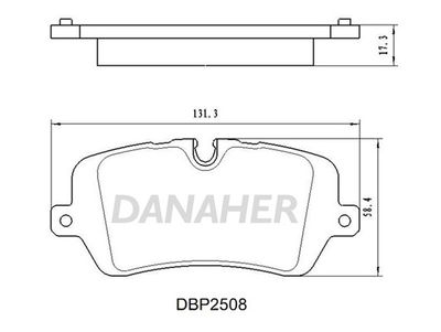 DBP2508 DANAHER Комплект тормозных колодок, дисковый тормоз