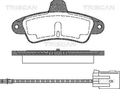 811016162 TRISCAN Комплект тормозных колодок, дисковый тормоз