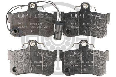 BP09498 OPTIMAL Комплект тормозных колодок, дисковый тормоз