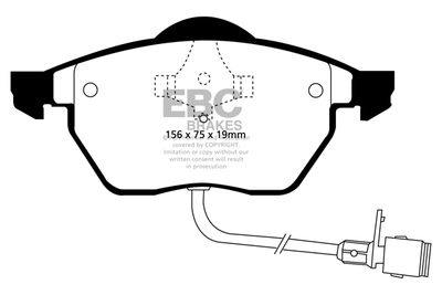 DP3836C EBC Brakes Комплект тормозных колодок, дисковый тормоз