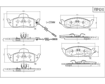 FBP4241 FI.BA Комплект тормозных колодок, дисковый тормоз