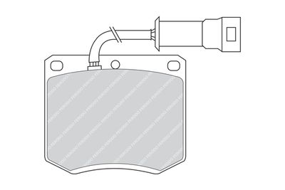 FDB286 FERODO Комплект тормозных колодок, дисковый тормоз