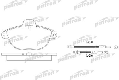 PBP1069 PATRON Комплект тормозных колодок, дисковый тормоз