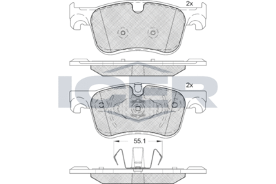182158 ICER Комплект тормозных колодок, дисковый тормоз