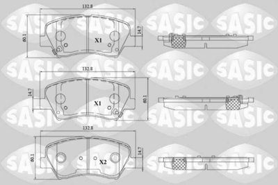 6216195 SASIC Комплект тормозных колодок, дисковый тормоз