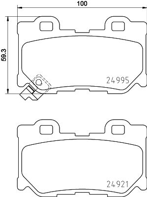 8DB355036721 HELLA PAGID Комплект тормозных колодок, дисковый тормоз