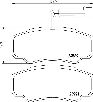 P56122 BREMBO Комплект тормозных колодок, дисковый тормоз