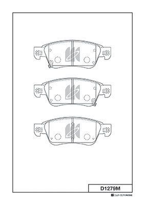 D1279M MK Kashiyama Комплект тормозных колодок, дисковый тормоз