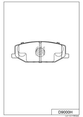 D9000H MK Kashiyama Комплект тормозных колодок, дисковый тормоз