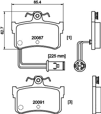 MDB1343 MINTEX Комплект тормозных колодок, дисковый тормоз