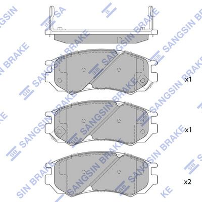 SP1542 Hi-Q Комплект тормозных колодок, дисковый тормоз