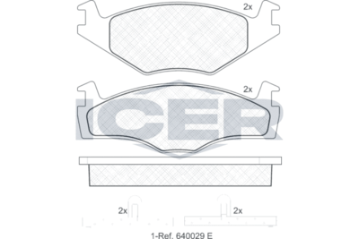 180460 ICER Комплект тормозных колодок, дисковый тормоз