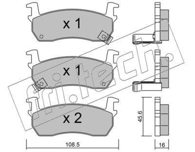 0361 fri.tech. Комплект тормозных колодок, дисковый тормоз