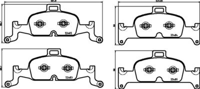 P85164 BREMBO Комплект тормозных колодок, дисковый тормоз