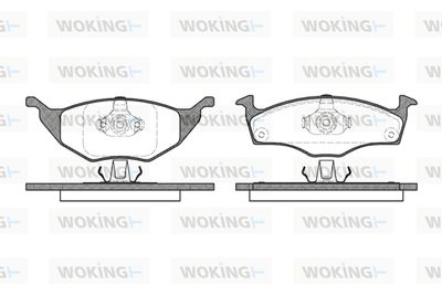 P618320 WOKING Комплект тормозных колодок, дисковый тормоз