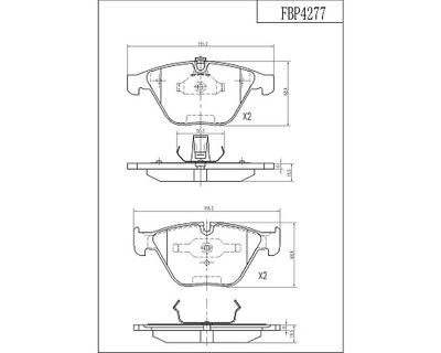 FBP4277 FI.BA Комплект тормозных колодок, дисковый тормоз