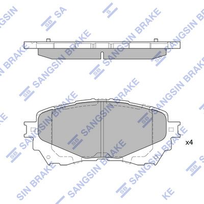 SP1728 Hi-Q Комплект тормозных колодок, дисковый тормоз