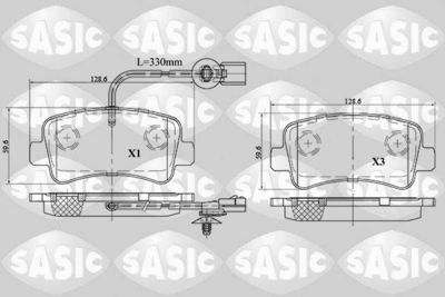 6214021 SASIC Комплект тормозных колодок, дисковый тормоз