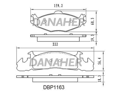 DBP1163 DANAHER Комплект тормозных колодок, дисковый тормоз