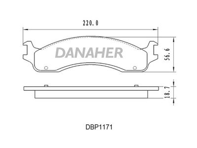 DBP1171 DANAHER Комплект тормозных колодок, дисковый тормоз
