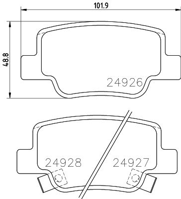 PCP1362 DON Комплект тормозных колодок, дисковый тормоз