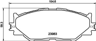 8DB355028131 HELLA PAGID Комплект тормозных колодок, дисковый тормоз