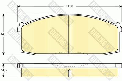 6101979 GIRLING Комплект тормозных колодок, дисковый тормоз