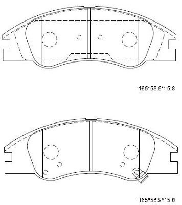 KD9720 ASIMCO Комплект тормозных колодок, дисковый тормоз