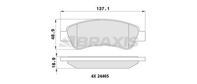 AA0066 BRAXIS Комплект тормозных колодок, дисковый тормоз