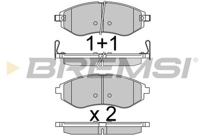 BP3514 BREMSI Комплект тормозных колодок, дисковый тормоз