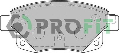 50001930 PROFIT Комплект тормозных колодок, дисковый тормоз