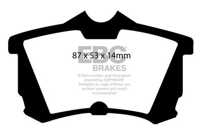 DP1216 EBC Brakes Комплект тормозных колодок, дисковый тормоз