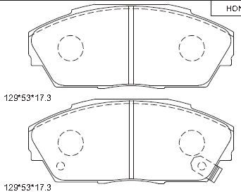 KD1774 ASIMCO Комплект тормозных колодок, дисковый тормоз