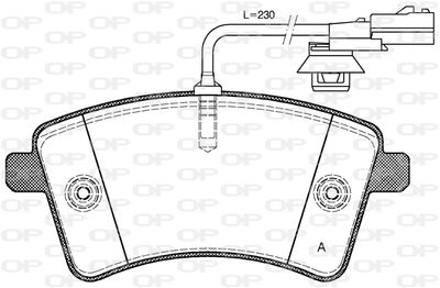 BPA135101 OPEN PARTS Комплект тормозных колодок, дисковый тормоз