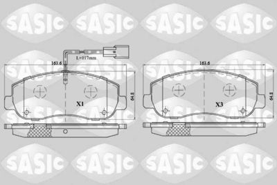 6214022 SASIC Комплект тормозных колодок, дисковый тормоз