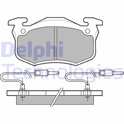 LP491 DELPHI Комплект тормозных колодок, дисковый тормоз