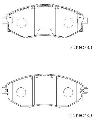 KD3735 ASIMCO Комплект тормозных колодок, дисковый тормоз