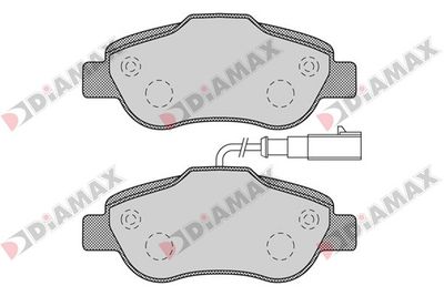 N09386 DIAMAX Комплект тормозных колодок, дисковый тормоз