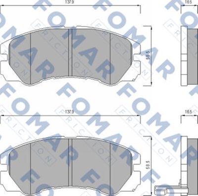 FO621781 FOMAR Friction Комплект тормозных колодок, дисковый тормоз