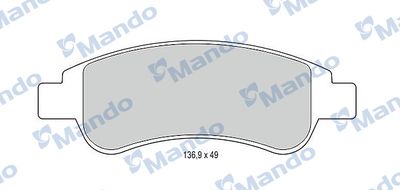 MBF015037 MANDO Комплект тормозных колодок, дисковый тормоз
