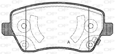 BPA098702 OPEN PARTS Комплект тормозных колодок, дисковый тормоз