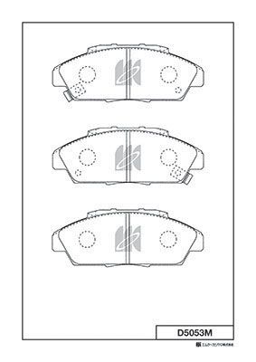 D5053M MK Kashiyama Комплект тормозных колодок, дисковый тормоз
