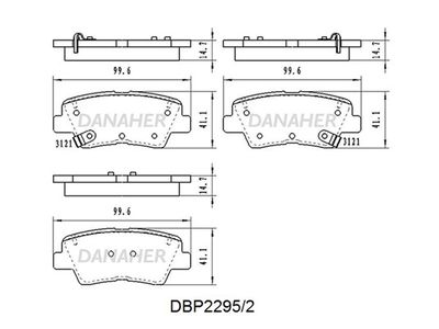 DBP22952 DANAHER Комплект тормозных колодок, дисковый тормоз