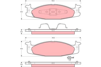 GDB4024 TRW Комплект тормозных колодок, дисковый тормоз