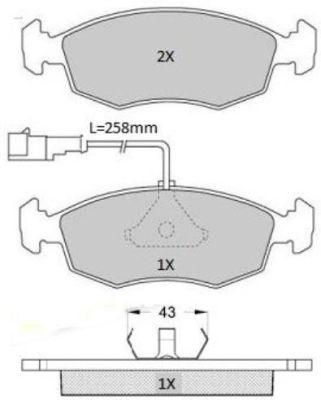 FBP1920 FREMAX Комплект тормозных колодок, дисковый тормоз