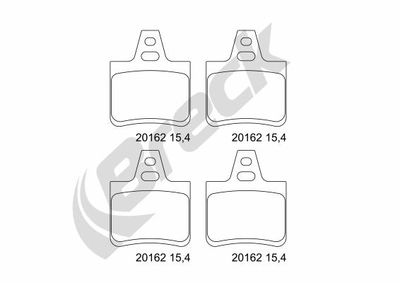 201620070400 BRECK Комплект тормозных колодок, дисковый тормоз